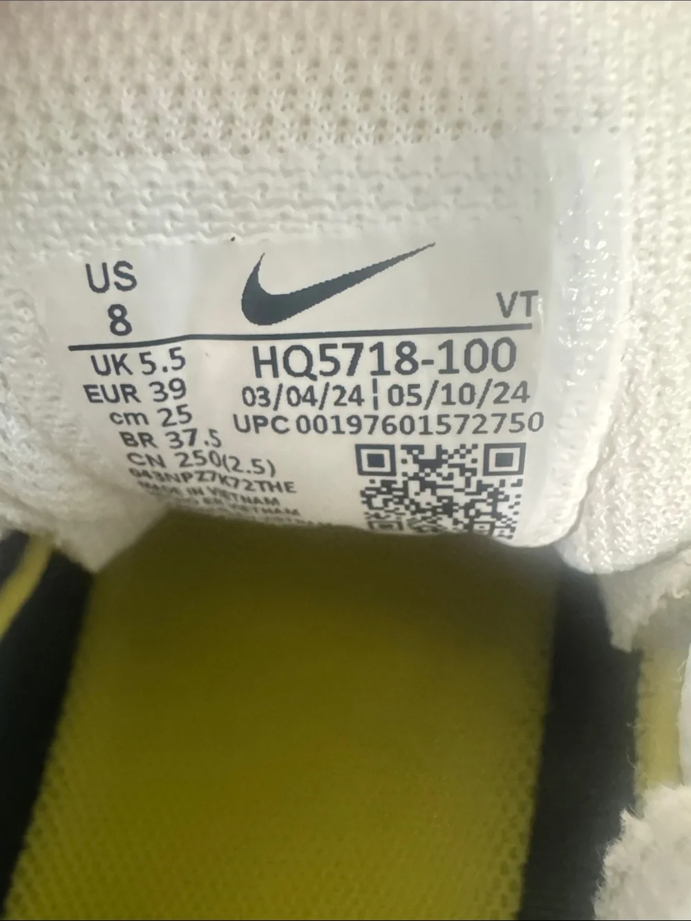 Nike bright yellow